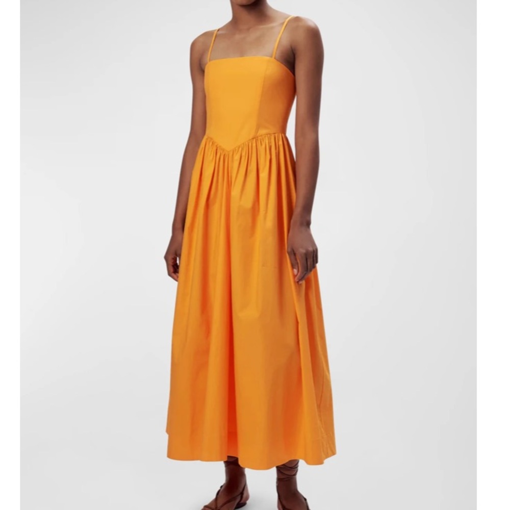 Ronny Kobo Robin Sleeveless Cotton Poplin A-Line Midi Dress